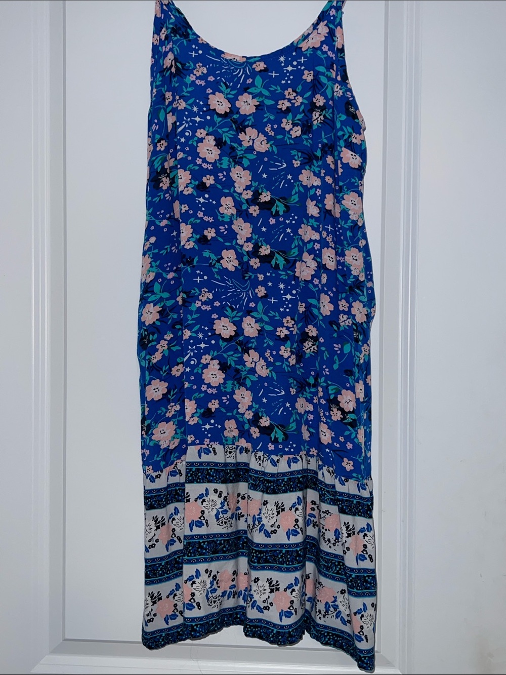 Blue Floral size Medium- Lightweight Summer Style